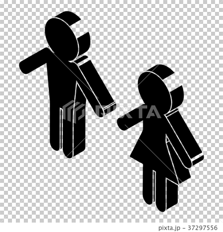 Female and male to market icon, simple style 37297556