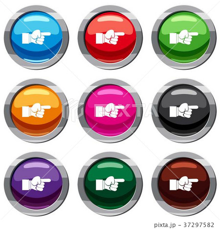 Pointing hand gesture set 9 collection 37297582
