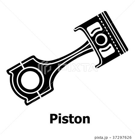 Piston icon, simple black style 37297626
