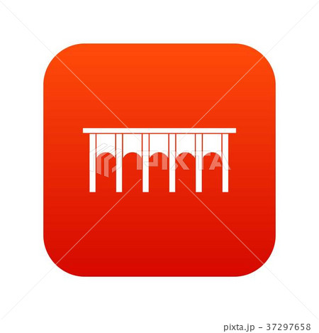 Bridge icon digital red 37297658