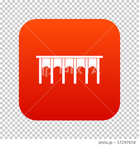 Bridge icon digital red 37297658