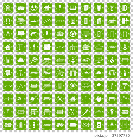 100 architecture icons set grunge green 100 architecture icons set grunge green 37297780