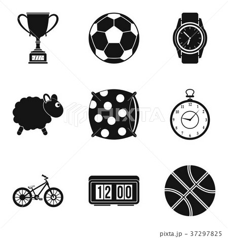Popular sport icon set, simple style 37297825