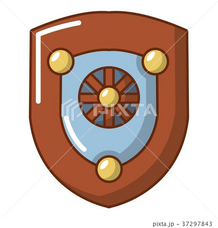 Shield icon, cartoon style 37297843