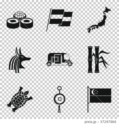 Old culture icons set, simple style 37297868