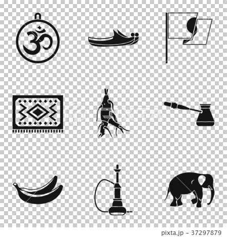 Healing thing icons set, simple style 37297879