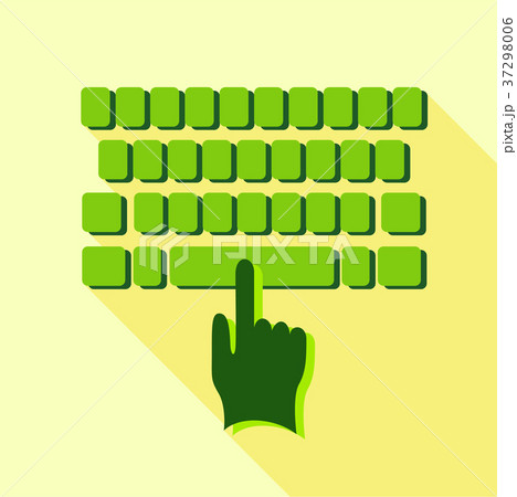Tapping on the keyboard icon, flat style 37298006