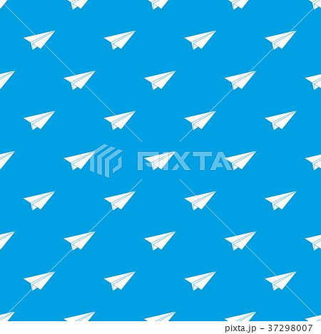 Paper airplane pattern seamless blue 37298007