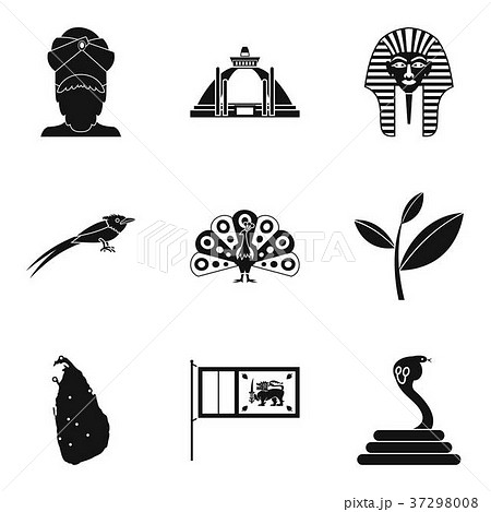 Mentality icons set, simple style 37298008