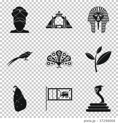 Mentality icons set, simple style 37298008