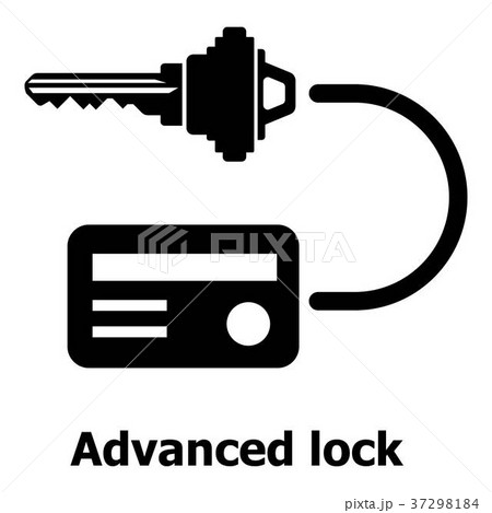 Advanced lock icon, simple black styleのイラスト素材 [37298184] - PIXTA