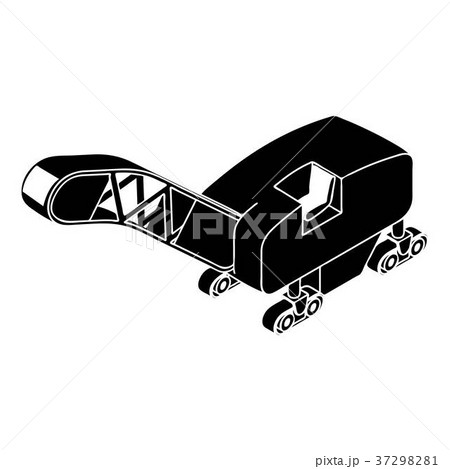 Mine band tractor icon, simple style 37298281
