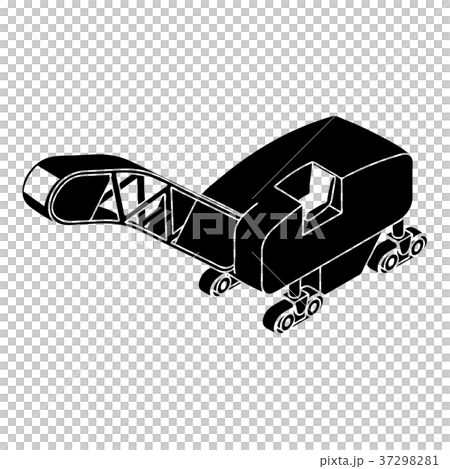 Mine band tractor icon, simple style 37298281