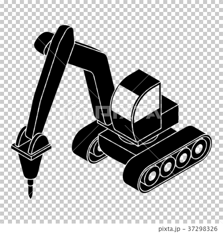 Drill tractor icon, simple style 37298326