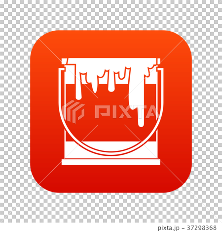 Paint can icon digital red 37298368