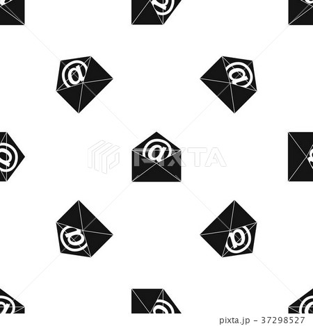 Envelope with email sign pattern seamless black 37298527