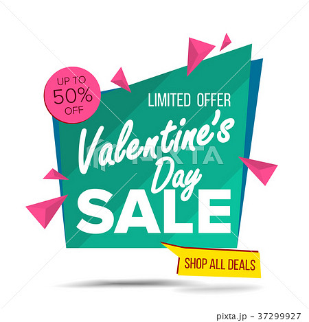 Valentine s Day Sale Banner Vector. Website Valentine s Day Sale Banner Vector. Website 37299927