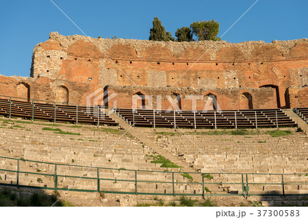 Greek Roman Theater in Taormina - Sicily Italy Greek Roman Theater in Taormina - Sicily Italy 37300583