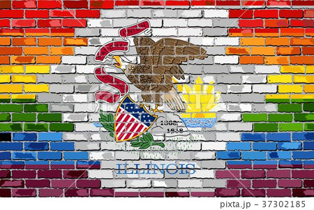 Brick Wall Illinois and Gay flags 37302185