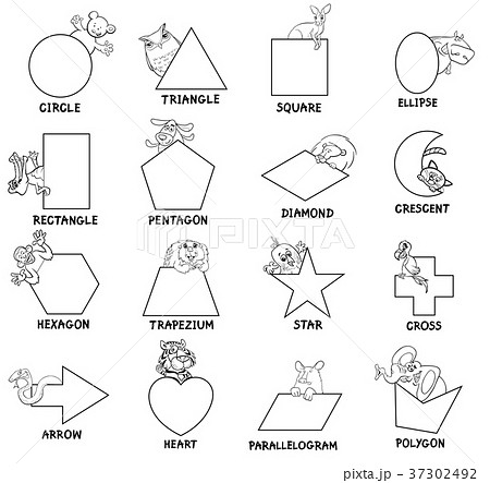 black and white geometric shapes with animals black and white geometric shapes with animals 37302492