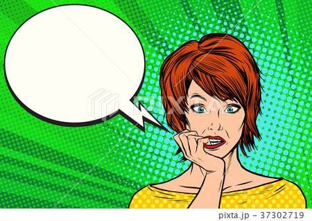 pop art kitsch woman thought 37302719