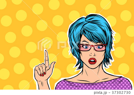 pop art kitsch woman points 37302730