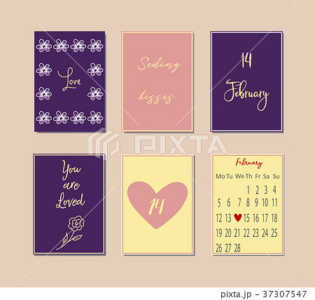 Decorative greeting cards for Valentine's Day Decorative greeting cards for Valentine's Day 37307547