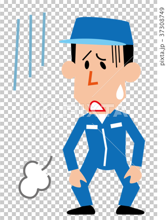 溜息 メカニックのイラスト素材