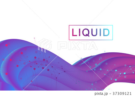 Abstract background with fluid multicolored waves 37309121