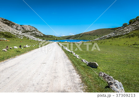 Landscapes around Lake Enol, one of the famous  37309213