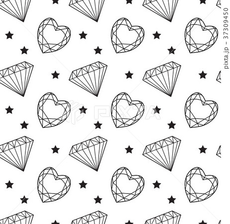 Diamond seamless pattern, line, sketch, doodle 37309450