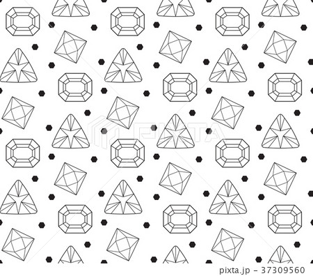 Diamond seamless pattern, line, sketch, doodle Diamond seamless pattern, line, sketch, doodle 37309560