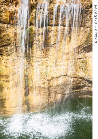Waterfall in mountain oasis Chebika, Tunisia,  37309794