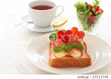 りんごトースト　ハート 37313746