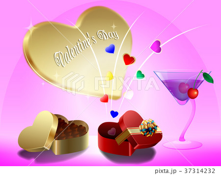 バレンタイン（ハートとカクテル No.2） 37314232