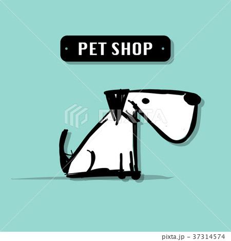 Funny dog, pet shop logo for your design 37314574