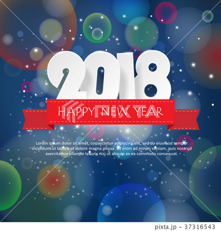 Design Happy New Year 18 Greeting Card のイラスト素材