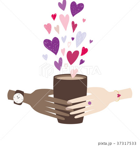 Valentines Day man and woman hand holding brown 37317533