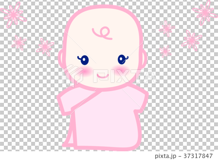 Baby cute pink flower 0 years old child 37317847