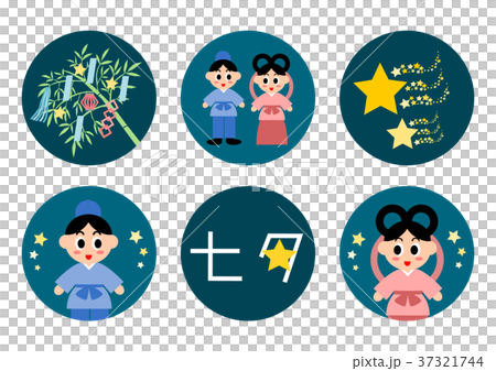 七夕 アイコン イラスト ロゴ カラフル 37321744