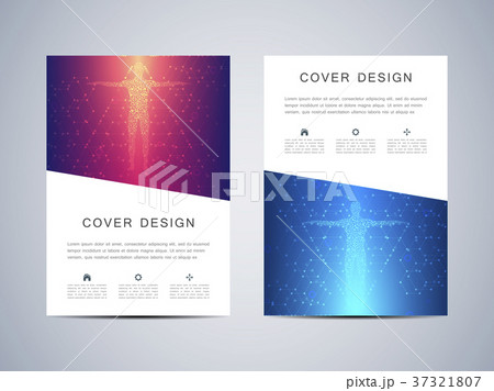 Cover or poster design with human body, scientific Cover or poster design with human body, scientific 37321807