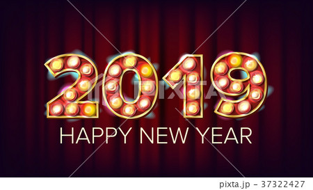 2019 Happy New Year Vector. Background Decoration 2019 Happy New Year Vector. Background Decoration 37322427