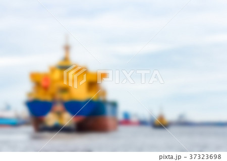 Cargo ship - blurred image Cargo ship - blurred image 37323698