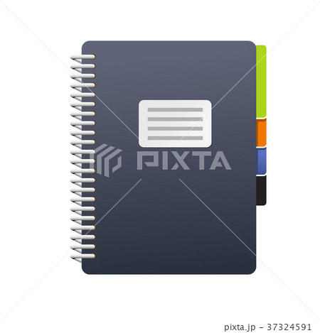 Spiral notebook with tabs - journal or book icon Spiral notebook with tabs - journal or book icon 37324591