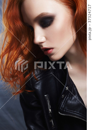 red hair girl with make-up red hair girl with make-up 37324717