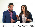Business partners focus on the empty hand of a 37324750