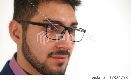 Portrait of young businessman close up with beard 37324758