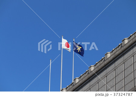 日の丸と大阪市旗 37324787