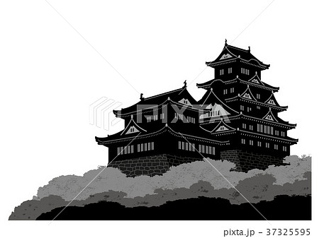日本の城イメージのイラスト素材