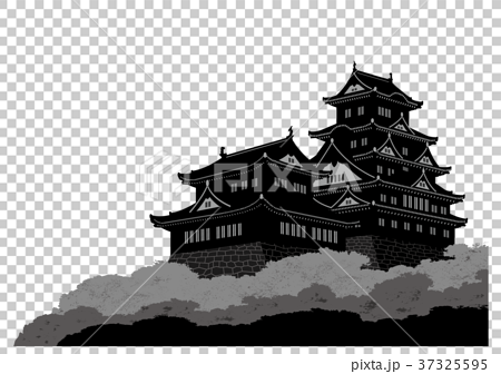 日本の城イメージのイラスト素材
